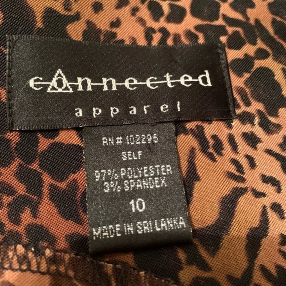 Connected Apparel Animal Print Dress Size 10 - Picture 4 of 6